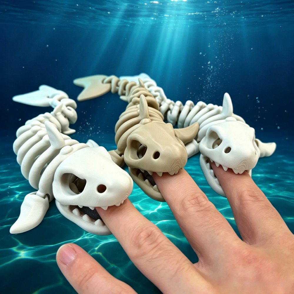 Aquarium Fish Buy - Shark Skeleton Aquarium Decor Articulated Ornament