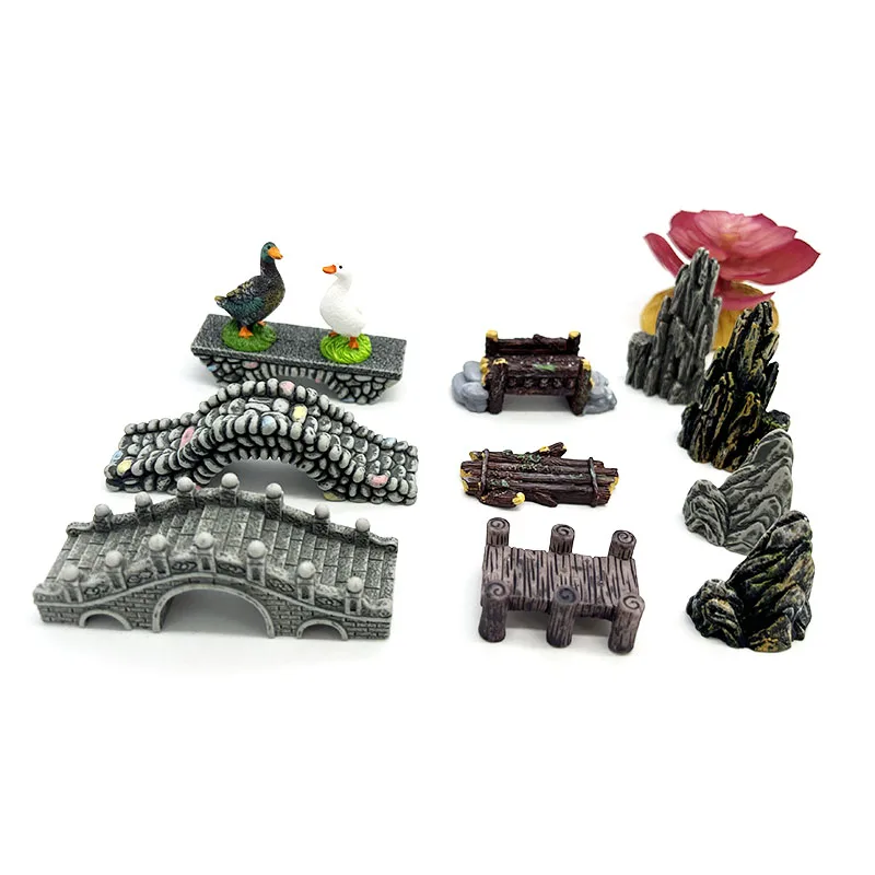 Mini Aquarium Resin Bridge Dec - Aquarium Fish Bridge ulasan dan harga