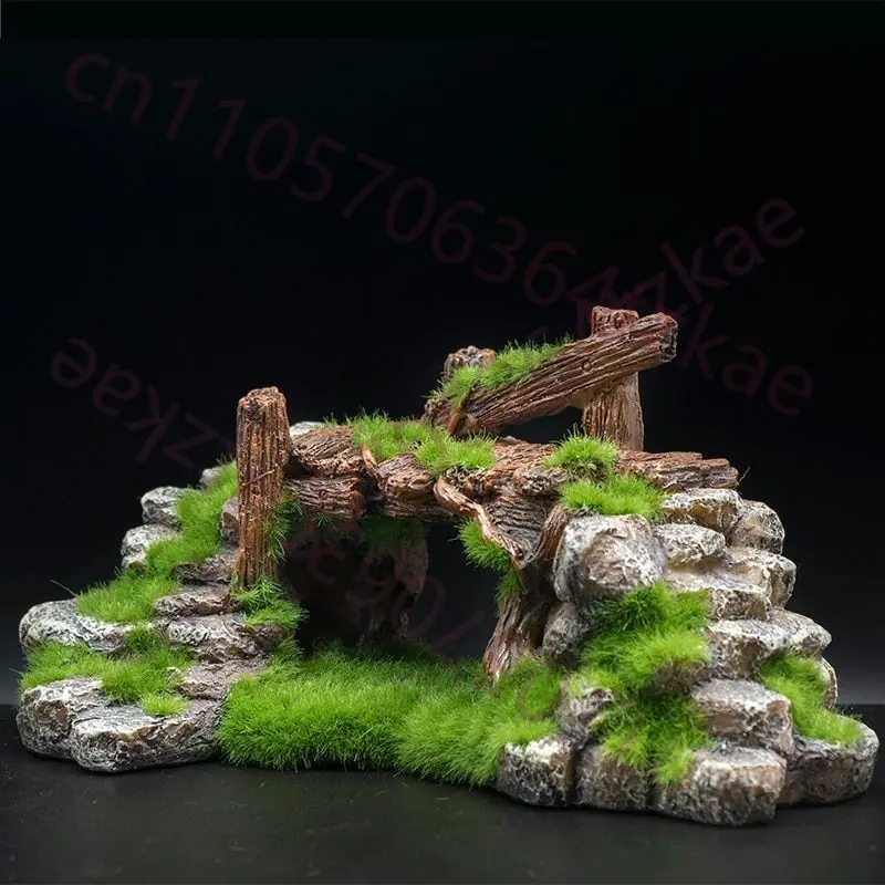 Creative Fish Tank Resin Ornam - Aquarium Fish Bridge ulasan dan harga