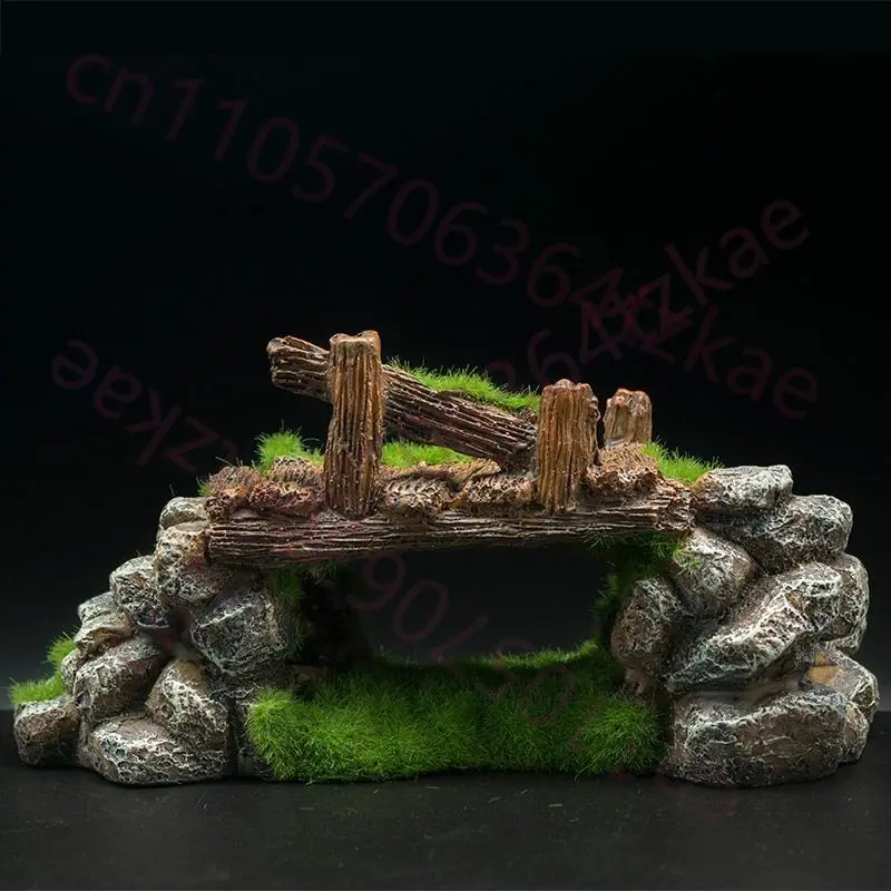 Creative Fish Tank Resin Ornam - Aquarium Fish Bridge ulasan dan harga
