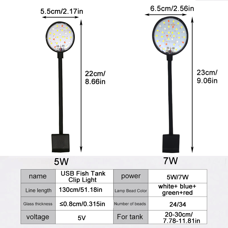 USB Aquarium LED Lamp Fish Tan - Aquarium Fish Only ulasan dan harga
