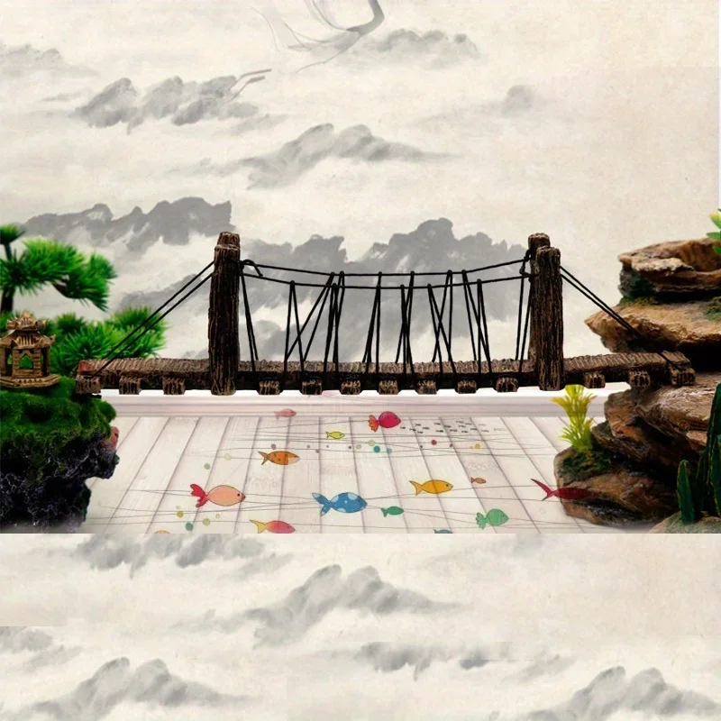 1Pc Aquarium Ornament Decorati - Aquarium Fish Bridge ulasan dan harga