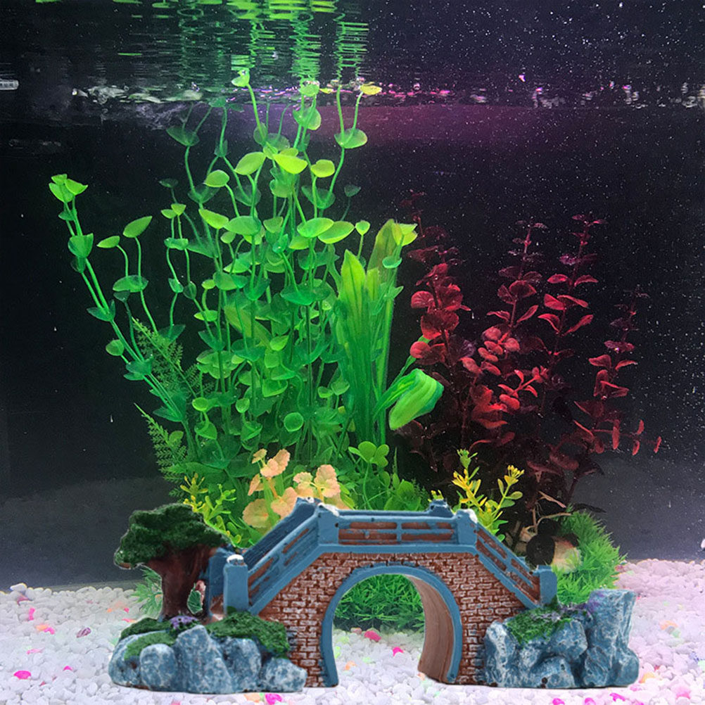 Fish Tank Resin Bridge Decorat - Aquarium Fish Bridge ulasan dan harga
