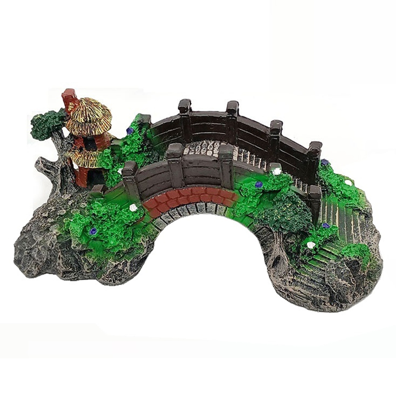 Fish Tank Resin Decoration Res - Aquarium Fish Bridge ulasan dan harga