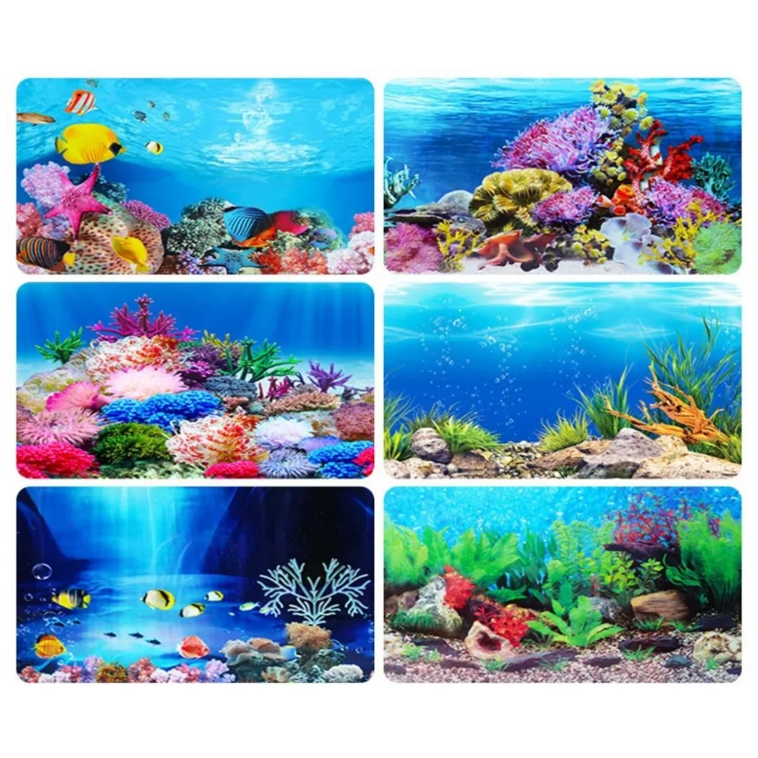 Background Aquarium 3D Sticker - Aquarium Fish Only ulasan dan harga