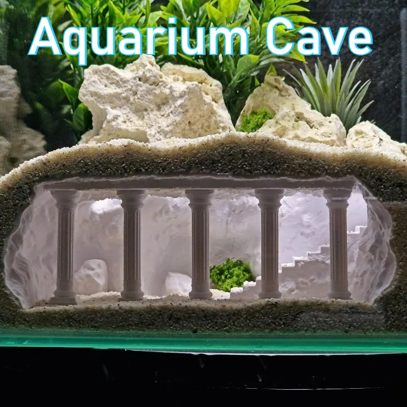 3D Printed Fish Tank Cave, Art - Aquarium Fish Bridge ulasan dan harga