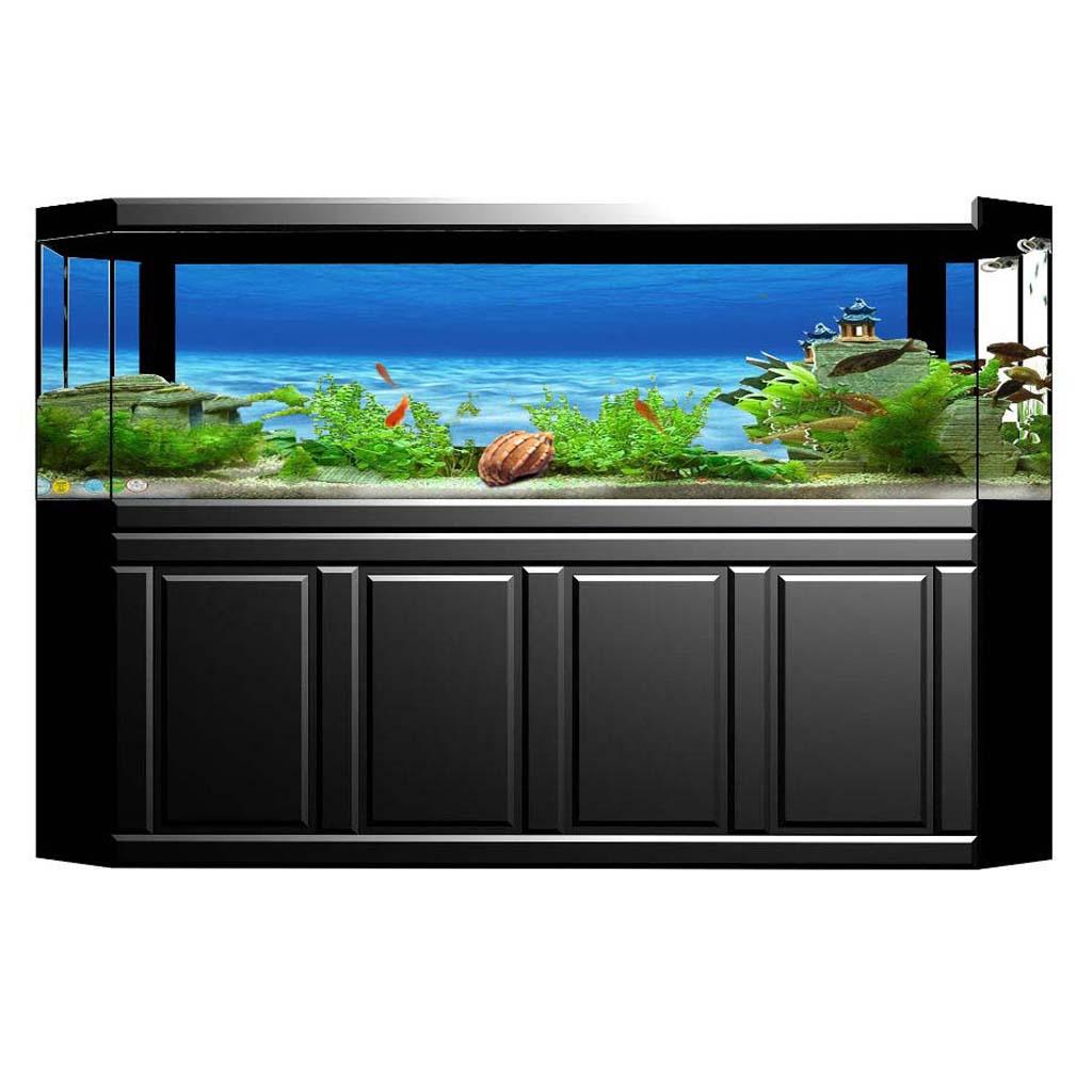 Side Decorative Aquarium Backg - Aquarium Fish World ulasan dan harga