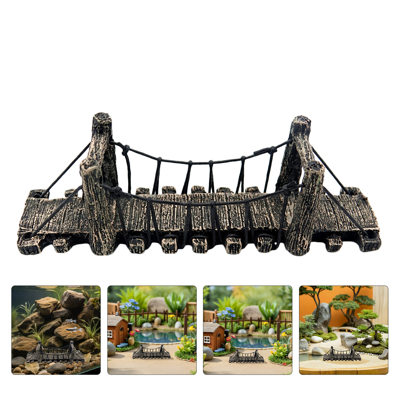 2 Pcs Garden Landscape Decorat - Aquarium Fish Bridge ulasan dan harga