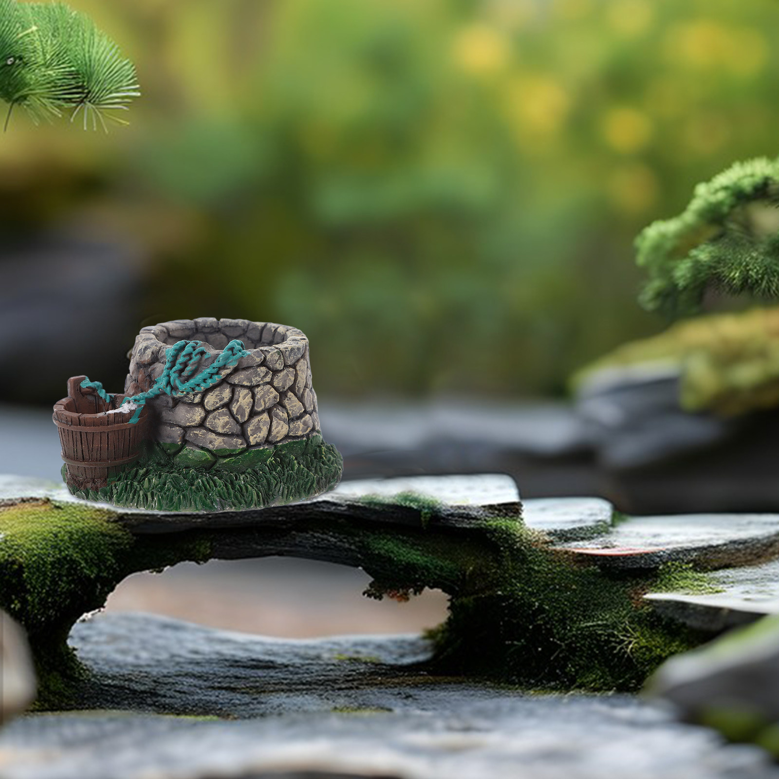 Miniature Terrarium Resin Gard - Aquarium Fish Bridge ulasan dan harga